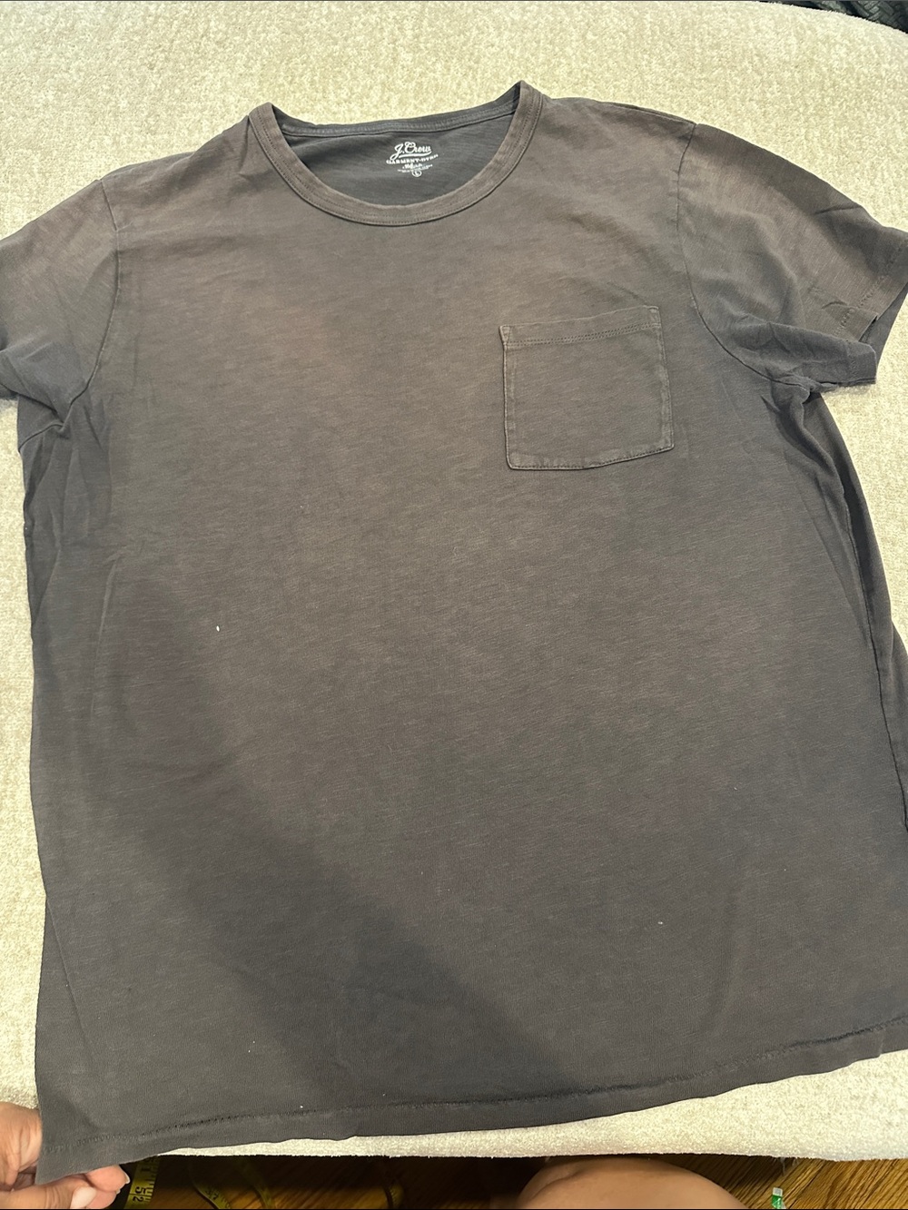J. Crew Men’s Brown Short-Sleeve Pocket Tee - Crew Neck